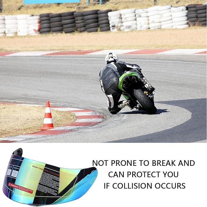 Motorcycle Helmet Visor, Anti-Fog Protection Coating Durable Scratch-Resistant Replacement Lens Motorcycle Visor Lens for Riders Commuters Touring Adventure Biking Outdoor Sports Activities