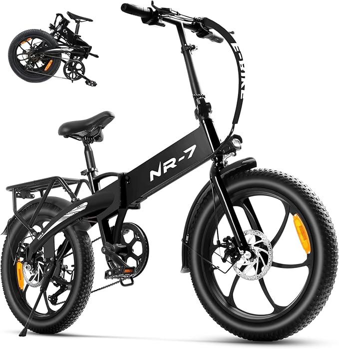 Axiniu 20" Folding Electric Bike丨850W Electric Bikes for Adults丨48V 13Ah Portable Battery丨48.5Lbs Lightweight Folding E-Bike丨60 Miles Range丨25mph Speed - Class 2 Fat TIre Ebike