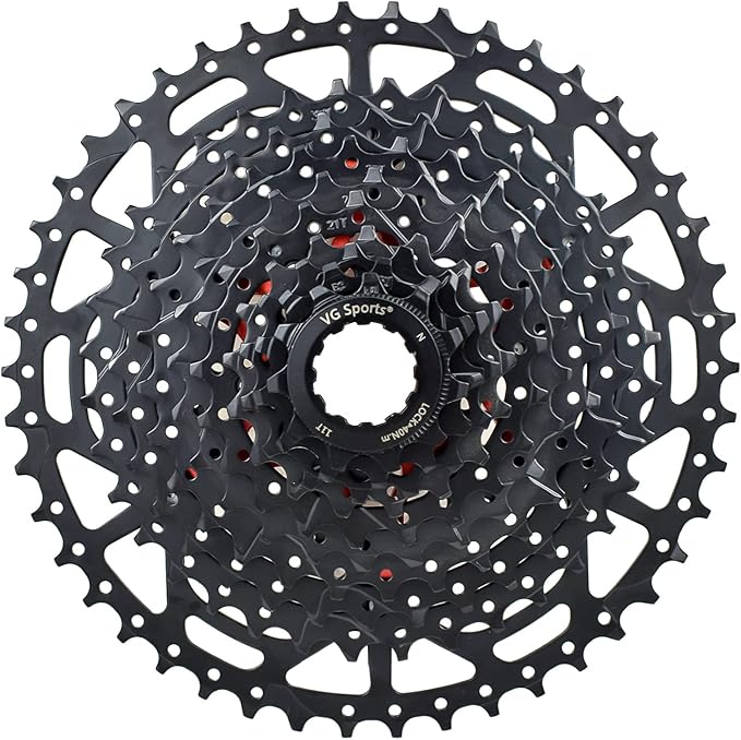 VG SPORTS 8/9/10/11/12 Speed Ultra-Light Bike Cassette for Mountain Bike 11-40T/11-42T/11-46T/11-50T/11-52T MTB Cassette Lightweight Aluminum Bracket Cassette