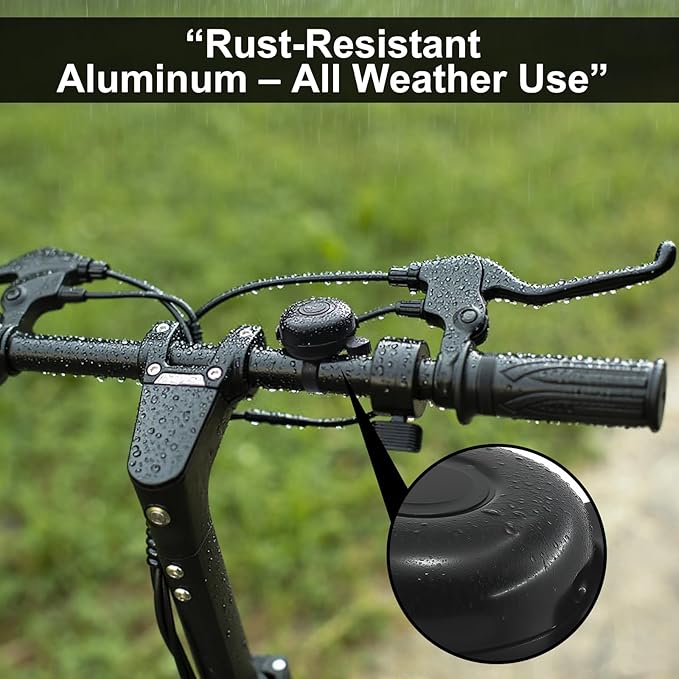2 Pack Bike Bells for Adults, Loud Crisp Clear Sound, Durable Aluminum Alloy, Bicycle Bell for Adult Bikes, Easy to Install Cycling Accessories for Mountain Road and Commuter Safety