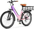 1000 Peak Electric Bike for Adults,up 80 Miles Removable Battery Ebike, 26" Electric E Bike with 7-Speed,Adult Electric Bicycles for Commute Beach Snow White Womens All Terrain