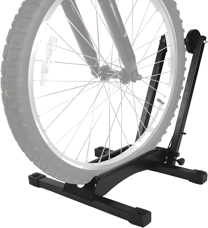 Lumintrail Bike Floor Foldable Storage Stand for Mountain and Road Bicycle Indoor Outdoor Garage Storage