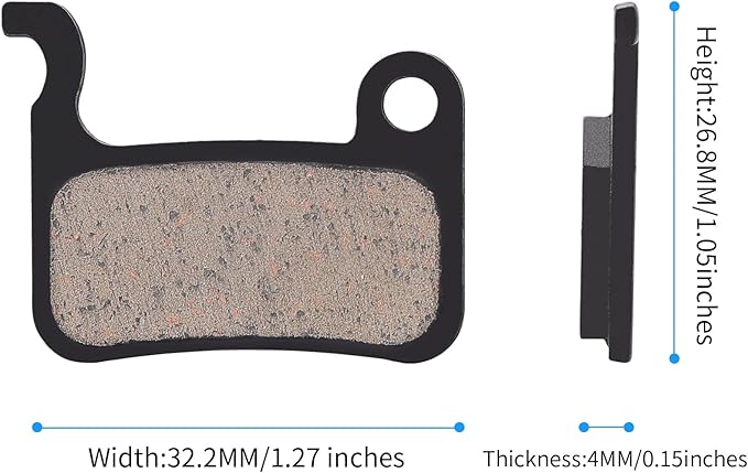 4 Pairs Bike Brake Pads with 3 Installation Tools, Compatible for Shimano Brake Pads Deore XT SLX Hone Alfine Saint LX M596 M595 XTR M975 M966 M965 Disc Brake MTB Bicycle Brake Pads