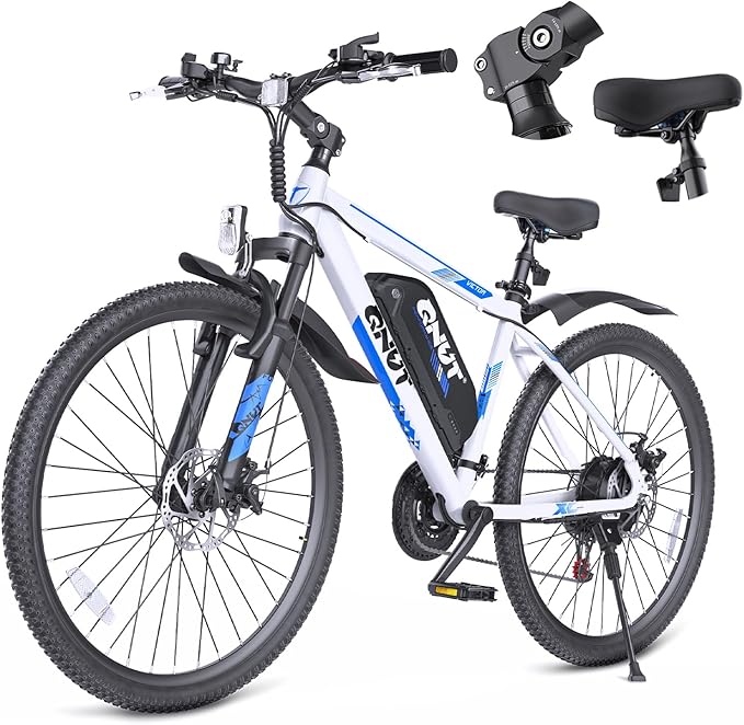 350W Full Aluminum Electric Bike for Adults & Teens, Upgraded Adjustable Handlebars, 21-Speed 26" Commuter E-Bike with Dual Disc Brakes, 40-Mile Range, Mountain Bike for Men/Women