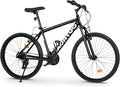 Outroad 26 Inch Mountain Bike, 7/21-Speed/High-Carbon Steel/Aviation Grade Frame, Dual Disc/V Brake, Adjustable Ergonomic Seat Bicycle for Men Women Adult, Quick Assembly in 20 Minutes