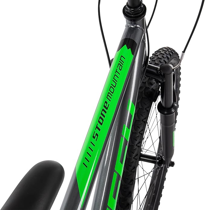 Huffy Stone Mountain Bike for Men and Women, 20”/24”/26”, 6-Speed (20”) or 21-Speed, Front or Dual Suspension (Varies), Multiple Colors, Adjustable Saddle, Shimano Equipped, All-Terrain Tires