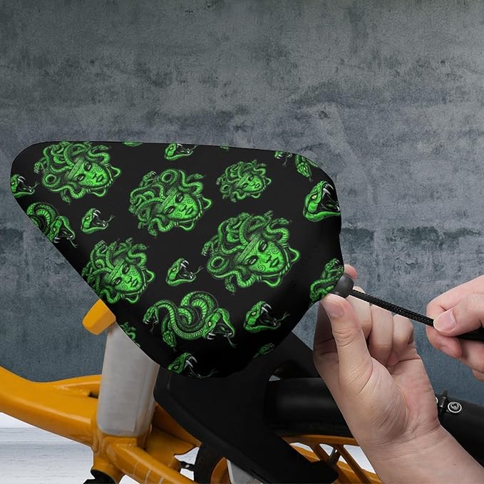 Adjustable Exercise Bike Seat Cover, Soft Cushion Indoor Outdoor Dust Resistant Protection