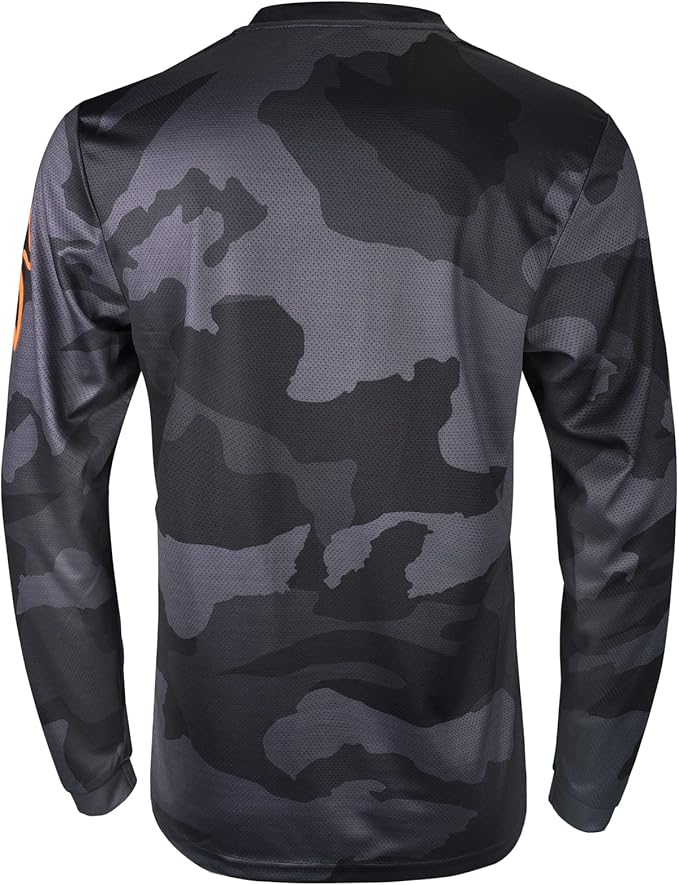 Men's Mountain Bike Shirts Long Sleeve MTB Off-Road Motocross Jersey Quick Dry&Moisture-Wicking