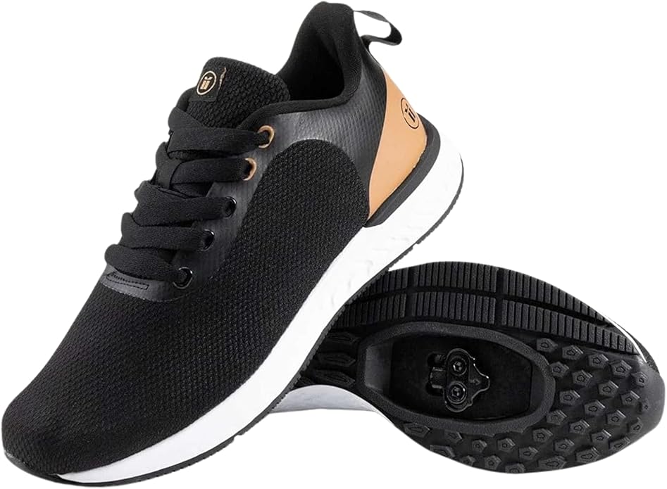 Tommaso Men's Indoor Cycling Shoes – SPD Compatible – Pre-Installed Cleats – Road, Gravel & Spin Bike Shoes – Walkable Design