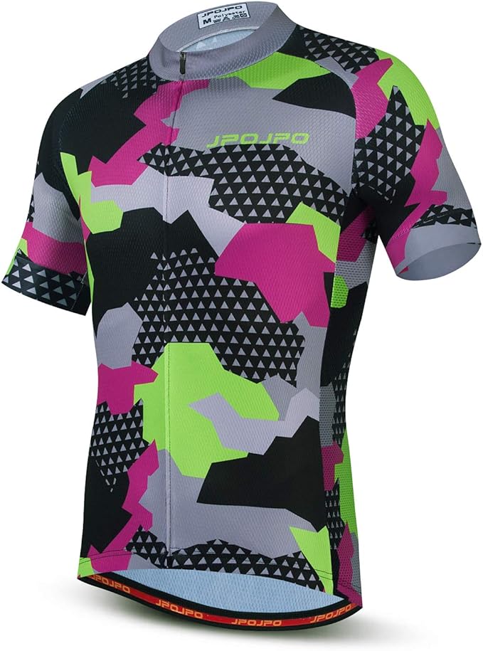 JPOJPO Men's Cycling Jersey Bike Shirt Short Sleeve MTB Summer Clothing Bicycle Tops Jacket S-3XL