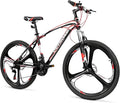 26 Inch Adult Folding Bikes/Mountain Bikes, 21 Speeds Mountain Bicycles with Full Suspension, Dual Disc Brake, High Carbon Steel Frame, Foldable Bike for Men/Women/Teen, Multiple Colors