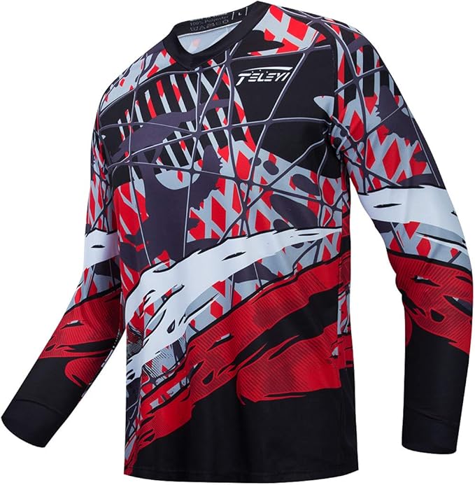 Men's Racing Shirts Summer Motocross Jersey Bicycle Sportswear MTB Jersey Long Sleeve Mountain Bike Clothes