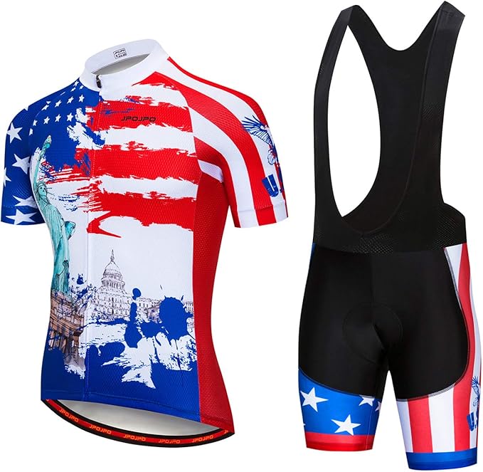Hotlion Men's Cycling Jersey Set Summer Cycling Clothing Suit Pro Team Bike Clothes Road Biking Outfits Bicycle Kit for Men