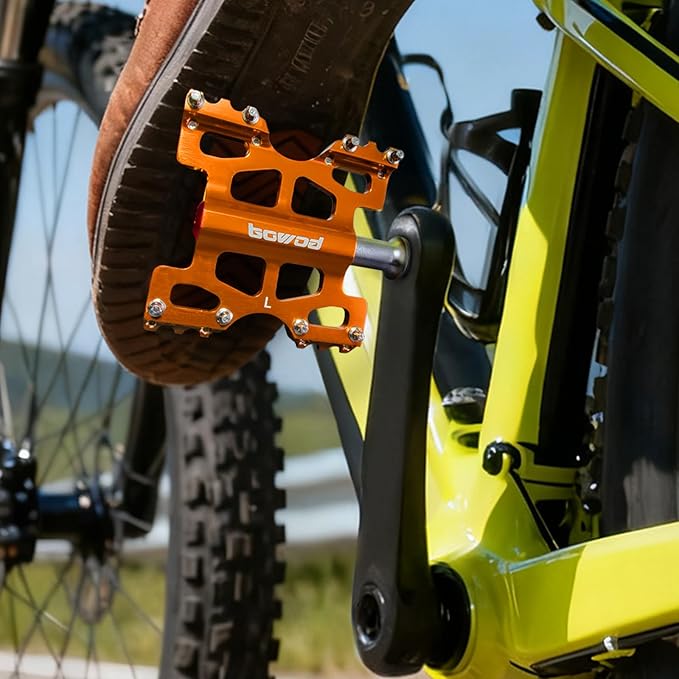 Bike Pedals 9/16" Lightweight Non-Slip Bicycle Platform Pedals - Fits Most Adult Bikes & Mountain Bikes &MTB, Road Bikes and Slip-Resistant Design