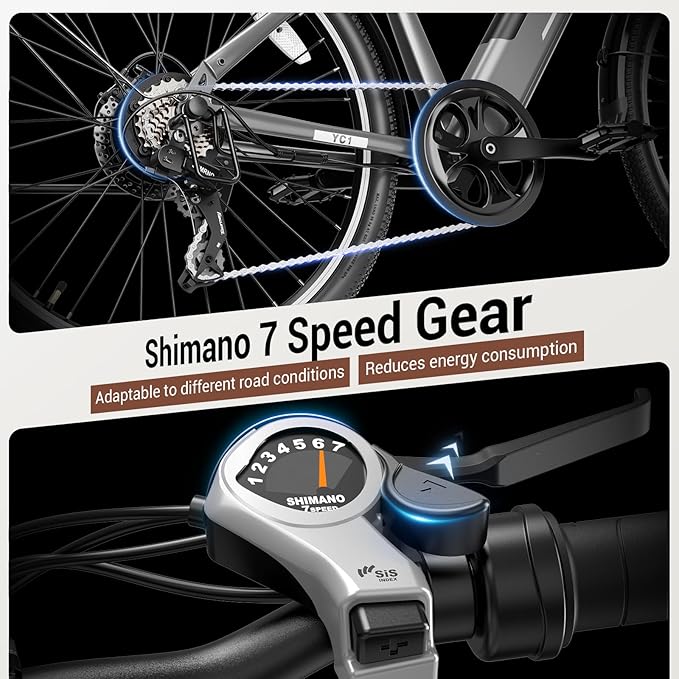 Jasion Roamer/ST/YC1 Electric Bike for Adults, 26" Commuter Ebike 1200W 528WH Removable Battery, 28MPH 62miles, Electric Bicycles for Women/Man, UL2849 Certified
