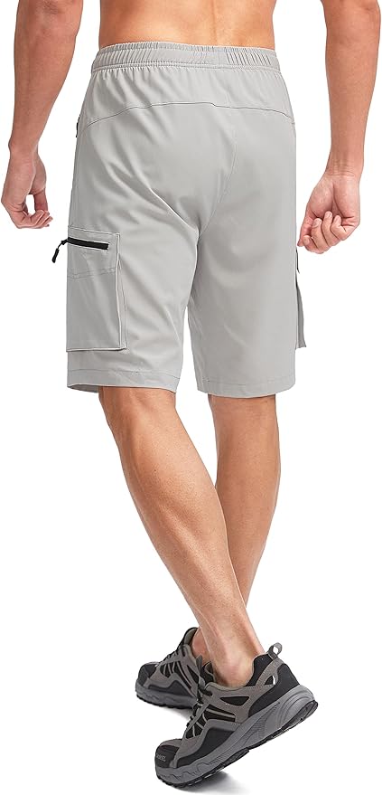 Bikewa Men's Mountain Bike Shorts 3D Padded Loose-fit Biking Riding Cycling Bicycle Biker Shorts Zipper Pockets