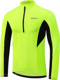 Spotti Men's Cycling Bike Jersey Long Sleeve with 3 Rear Pockets - Moisture Wicking, Breathable, Quick Dry Biking Shirt