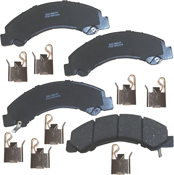 Bendix Premium SBC1732 Ceramic Front Brake Pads for Chevrolet LCF 3500 2018-2016, Isuzu NPR 2016-2005, NPR-HD 2016-2004, Reach 2015-2014