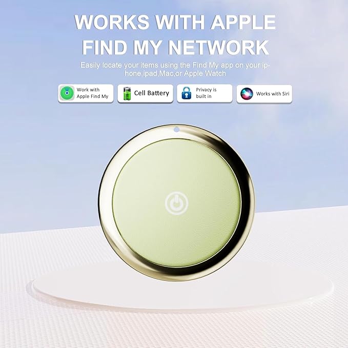 Tracker Tag Finders Work for Apple Find My (iOS Only) GPS Tracker Air Tags for Luggage Keys Backpack (Green, 1Pack)
