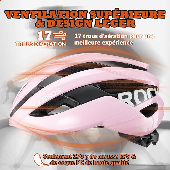 ROCKBROS Bike Helmet for Adults, Size 54-62 cm for Riders, Microshell, Adjustable Dial, Interior Padding, Air Vents, Mountain & Road Bike MTB Commuting