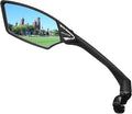 MEACHOW New Scratch Resistant Glass Lens,Handlebar Bike Mirror, Rotatable Safe Rearview Mirror, Bicycle Mirror, (Silver Left Side) ME-006LS