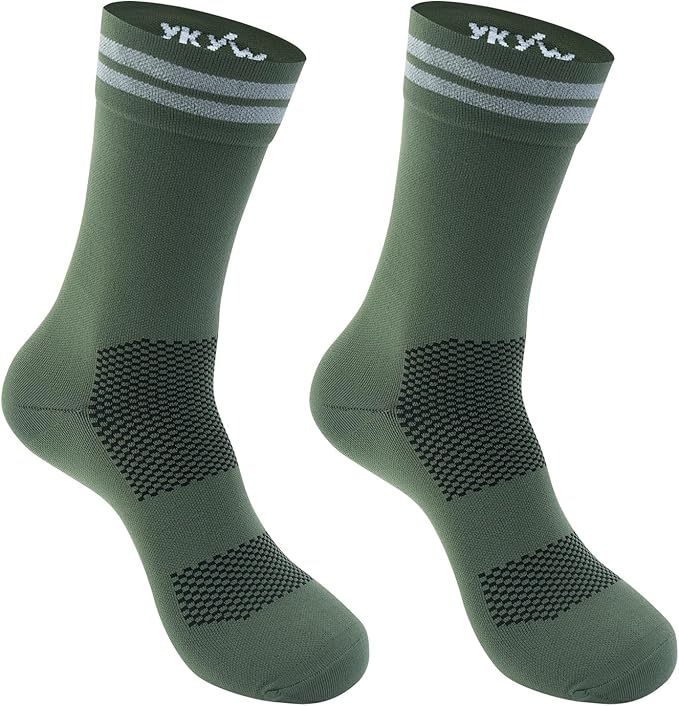 YKYWBIKE Cycling Socks for Men Women-Athletic Crew Bike Socks,Compression Biking Socks for Men Cycling,MTB Riding Socks