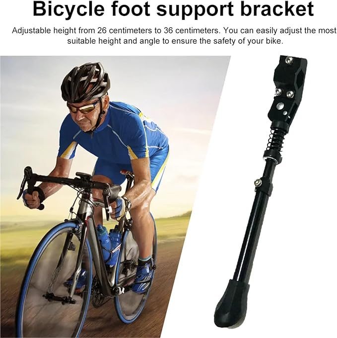 Bike Kickstand 2 PCS Adjustable Bicycle Kickstand Aluminum Alloy Bike Parking Rack Mountain Support for Bicycle