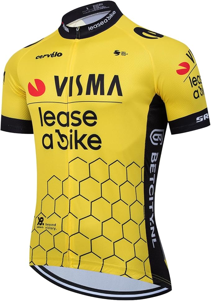 Men's Cycling Bike Jersey Short Sleeve Biking Shirt with 3 Rear Pockets + Zipper Pocket Breathable Quick Dry Bicycle Jersey