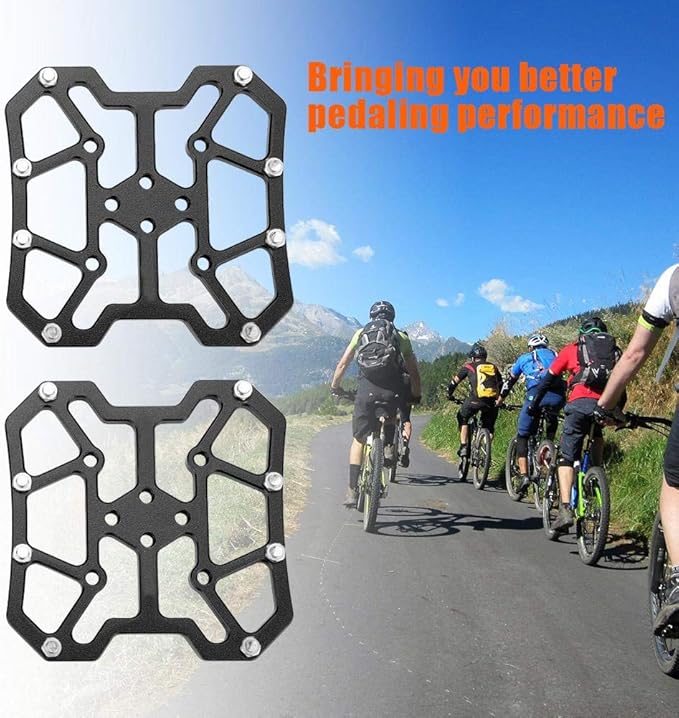 VBESTLIFE 1 Pair Aluminum Alloy Bike yle Clipless Pedal Platform Adapters for Shimano Spd Speedplay (Black, Red)(Black) Clipless Platform Adapter Spd Platform Adapter