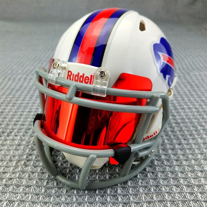 Mini Football Helmet Visor Clear with Clips Universal Fit for Collectors and Display