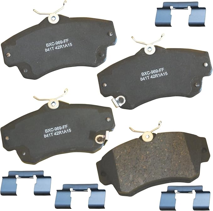 Bendix Premium SBC841T Ceramic Front Brake Pads for Chrysler PT Cruiser 2009-2003, Dodge Neon 2005-2003