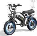 ADISTAR 16” Electric Bike for Adults/Teens, Peak 1500W & 65 Miles Long Range, 48V 15.6Ah Battery, Up to 28Mph, Full Suspension Fat Tire All-Terrain eBike on Mountains,Snow,Sand
