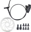 E830-Pro 2-Pin Power-off Connector 2-Pistons E-Bike Electric Power-Off Hydraulic Front/Rear/Set Brake with 160mm 6 bolts Disc Rotor, Hydraulic Disc Brake Caliper Lever for e-Bike, Fat Bike