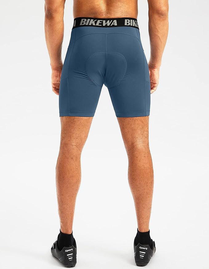 Men's 4D Padded Bike Shorts Cycling Underwear Biking Bicycle Padding Shorts for Men Side Pockets