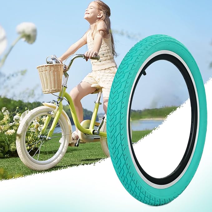 ZUKKA 20 x 2.35 Bike Tire 1/2 Pack 20 inch x 2.35 BMX Bike Tire Folding Replacement Tire for MTB Mountain Bike, BMX Bicycle Commuter Bike