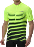 Spotti Men's Cycling Bike Jersey Short Sleeve with 3 Rear Pockets- Moisture Wicking, Breathable, Quick Dry Biking Shirt
