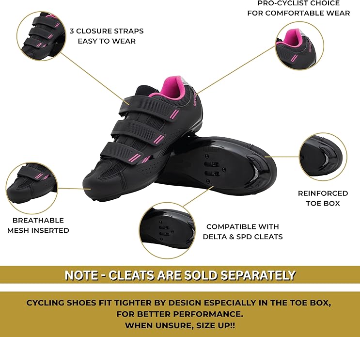 Tommaso Pista SPD & Peloton Shoes for Women—2 in 1—Fit for Peloton, Spin & Indoor Bikes—Install Your Own Delta or SPD Cleats Essential Bike Accessories for Cyclebar & Soulcycle