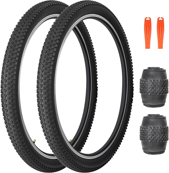 ZUKKA Bike Tire 20/24/26/27.5/29 x 2.125 Bike Tire 2 Pack Mountain Bike Tire Folding Replacement Tire for MTB Mountain Bike, Kids