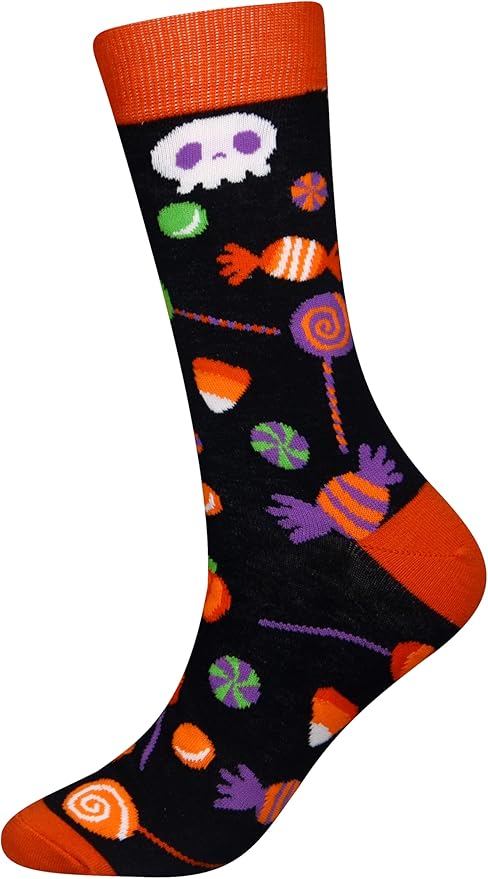 Cansok Men's 2/4 Packs Fun Crazy Novelty Dress Crew Socks