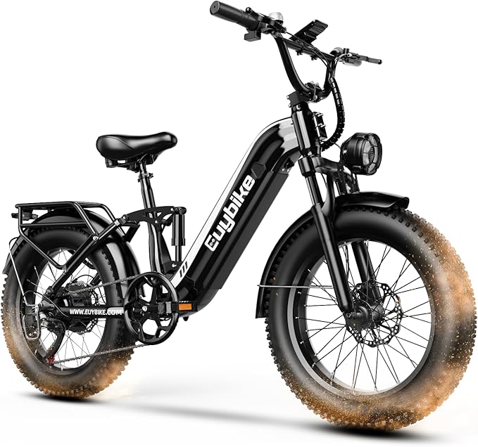 Electric Bike for Adults, 48V 20Ah Battery,1500W Peak Motor Step Thru Ebike 80+ Miles Max Range, 20x4.0 Fat Tires,Max 30Mph Electric Mountain Bike for All Terrain, Ideal for Commute, Off-Road