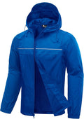 SWISSWELL Mens Rain Jacket & Coats Packable Lightweight Waterproof Windbreaker Hooded for Golf Cycling Hiking