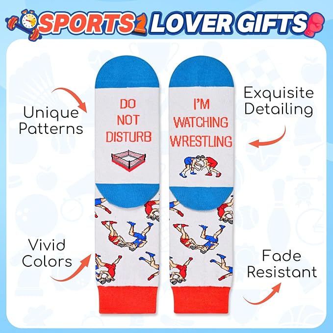 Zmart Sport Gifts for Men - Softball Basketball Volleyball Wrestling Plane Bike Socks
