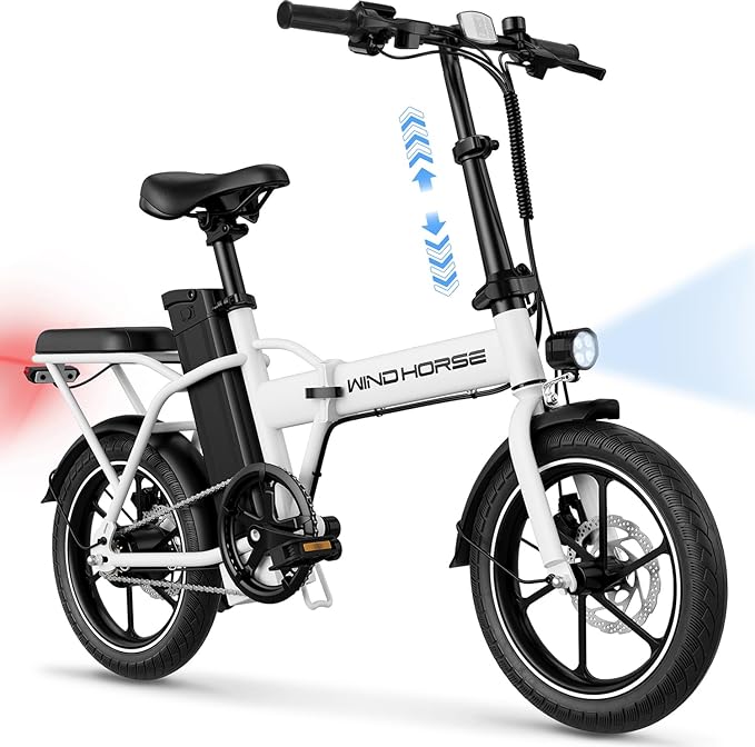 WINDHORSE 16"/ 20" Folding Electric Bike for Adults, 630W/ 983W Peak Electric Bicycle, 20MPH, 20-35/40-70 Miles Range, 288Wh/ 748.8Wh Removable Battery, UL Certified Commuter Ebike