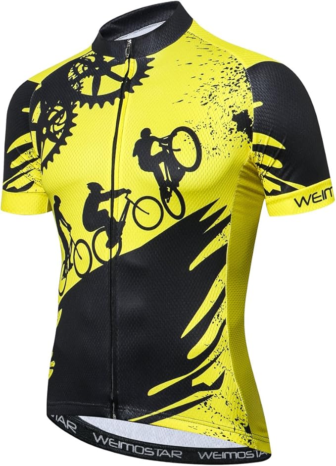 Sportswear Cycling Jerseys Short Sleeve Bike Clothing Bike top Men MTB Jersey Breathable Summer Black