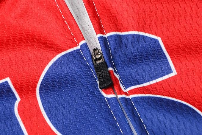 Cycling Jersey Short Sleeve USA Style Bike Tops with Pocket Reflective Stripe