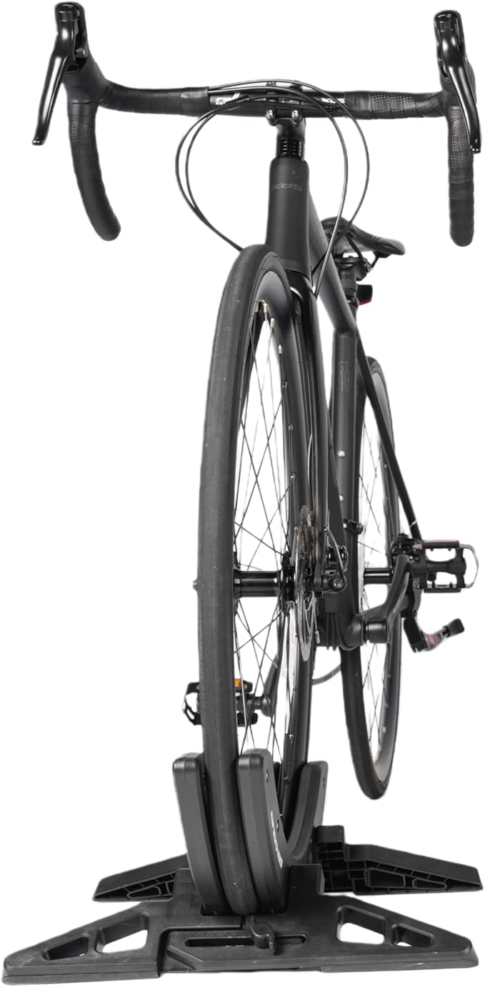 Bike Rack & Floor Stand – Heavy-Duty Adjustable Bicycle Stand for Garage/Home, 20-29" Road/MTB/BMX/Commuter/Kids Bike, 1-Bike Indoor Parking Rack, Black