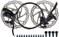 MTB Hydraulic Disc Brakes Set Left Front 800mm Right Rear 1400mm with 160mm Rotors,Aluminum Oil Pressure Calipers Levers for Mountain bike E-Bike Fat Bike Road Bike