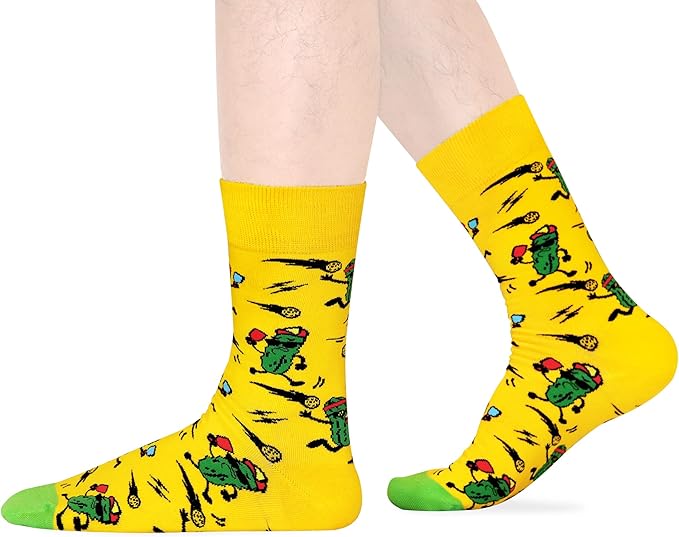 WeciBor Men's Dress Funny Crazy Colorful Novelty Combed Cotton Crew Socks 12 Pack - Size 7-10/10-13/13-15