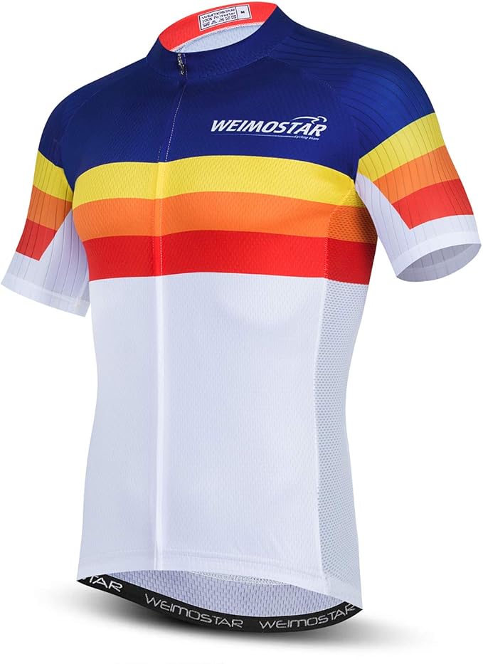 New Pro Full Zipper Men's Cycling Jersey Short Sleeve Riding Shirt USA