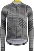 GCRFL Men's Cycling Jersey Long Sleeve Biking Shirt with 3+1 Zipper Pocket Breathable Quick Dry Bicycle Jersey